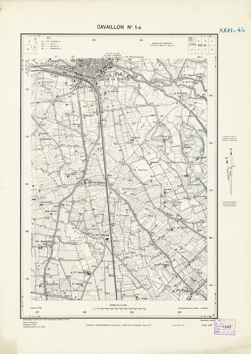 (N:21388) PLANS DIRECTEURS - CAVAILLON N1a (B0017870) Carte e stampe antiche: riproduzione a colori su carta (formato A1)