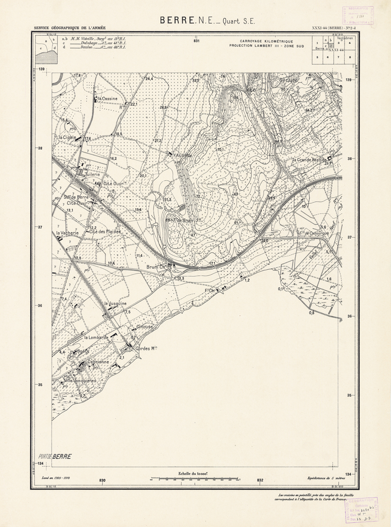 (N:21402) PLANS DIRECTEURS - BERRE XXXI 44 N2d (B0017884) Carte e stampe antiche: riproduzione a colori su carta (formato A1)