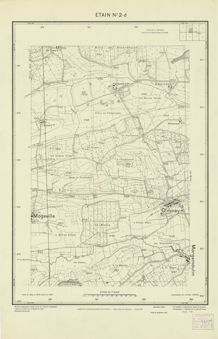 (N:21409) PLANS DIRECTEURS - ETAIN XXXII N2d (B0017901) Carte e stampe antiche: riproduzione a colori su carta (formato A1)