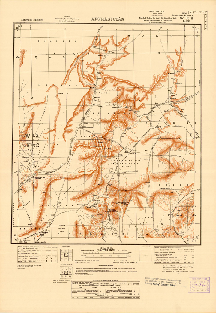 (N:35239) AFGHANISTAN AND N. W FRONTIER PROVINCE U.S.S.R., BALUCHISTAN E IRAN - FOGLIO 15 (B0019716) Carte e stampe antiche: riproduzione a colori su carta (formato A1)