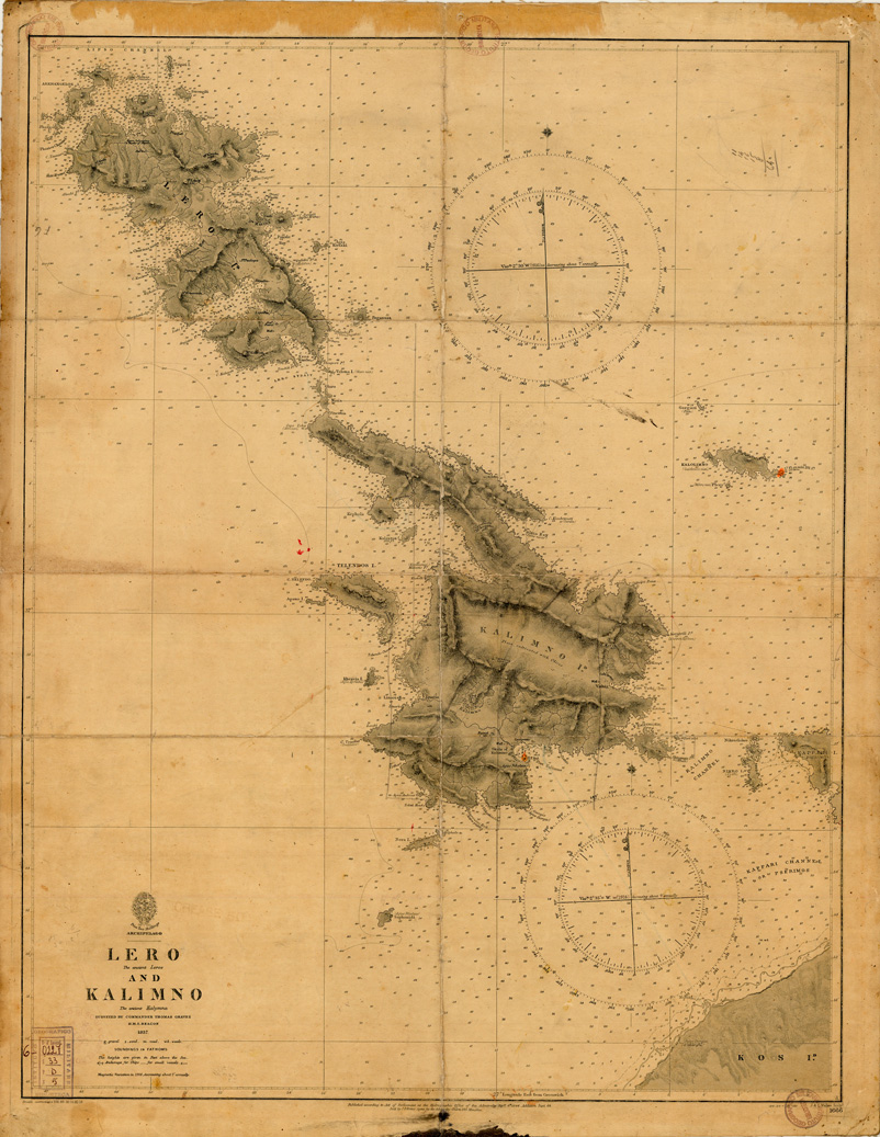 (N:35426) LERO AND KALIMNO (B0019759) Carte e stampe antiche: riproduzione a colori su carta (formato A1)
