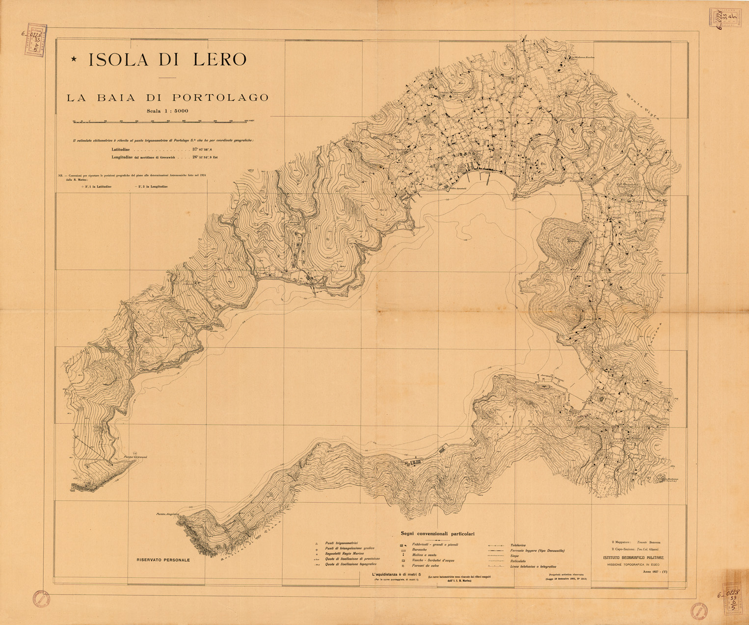 (N:35487) ISOLA DI LERO - LA BAIA DI PORTOLAGO (B0019760) Carte e stampe antiche: riproduzione a colori su carta (formato A1)