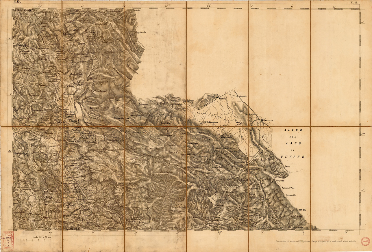 (N:35427) ALVEO DEL LAGO DI FUCINO (B0019761) Carte e stampe antiche: riproduzione a colori su carta (formato A1)