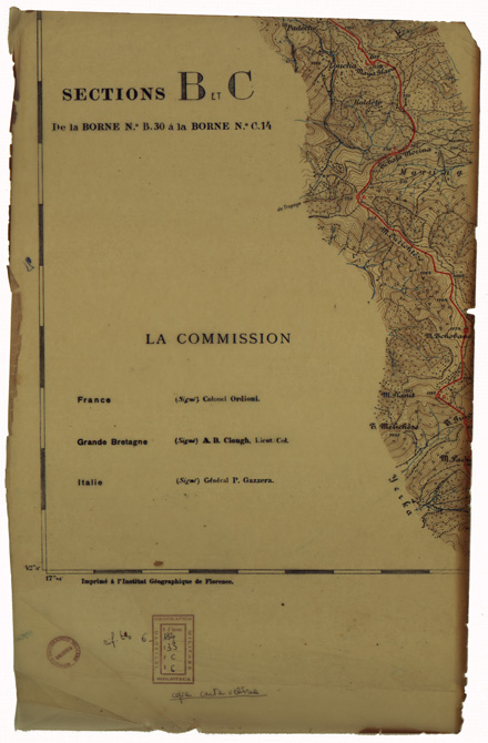 (N:35429) CARTE DE LA FRONTIERE S.H.S.-ALBANAISE DRESSEE PAR LES SOINS DE LA COMMISSION INTERNATIONALE DE DELIMITATION (B0019763, B0019765, B0019766, B0019764) Carte e stampe antiche: riproduzione a colori su carta (formato A1)