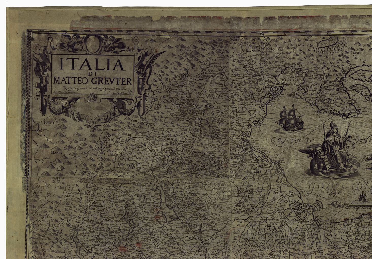(N:26345) ITALIA DI MATTEO GREUTER REVISTA ET AUGMENTATA DI MOLTI LUOGHI (B19788-19793, B0019788, B0019789, B0019790, B0019791, B0019792, B0019793) Carte e stampe antiche: riproduzione a colori su carta (formato A1)