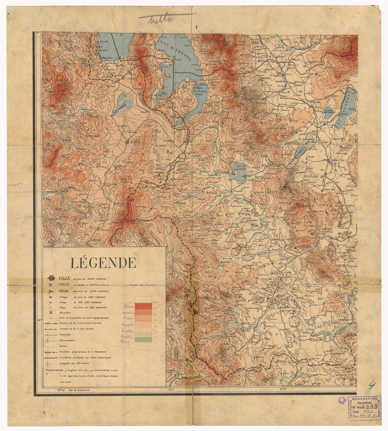 (N:35462) CARTE DE LA MACEDOINE - FOGLIO 4 (B0019797) Carte e stampe antiche: riproduzione a colori su carta (formato A1)