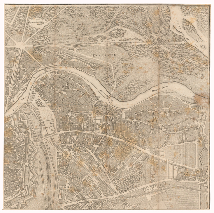 (N:32358) PLAN DE LA VILLE DE VIENNA (B0019928) Carte e stampe antiche: riproduzione a colori su carta (formato A1)