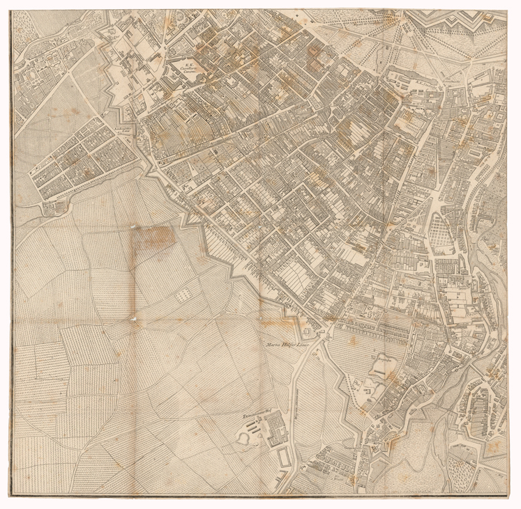 (N:32361) PLAN DE LA VILLE DE VIENNA (B0019930) Carte e stampe antiche: riproduzione a colori su carta (formato A1)