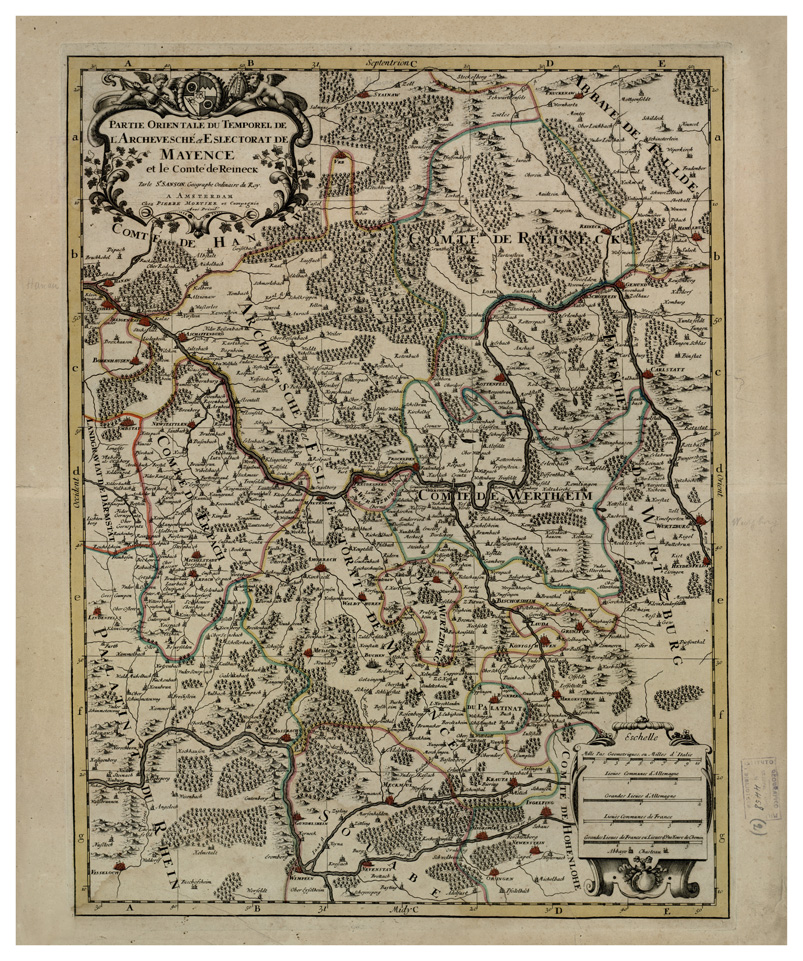 (N:34085) GERMANIA - PARTIE ORIENTALE DU TEMPOREL ETC... (B0020109) Carte e stampe antiche: riproduzione a colori su carta (formato A1)