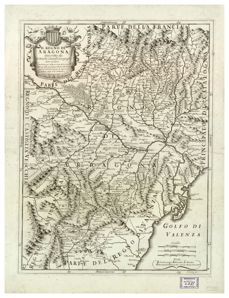 (N:34078) IL REGNO DI ARAGONA (B0020128) Carte e stampe antiche: riproduzione a colori su carta (formato A1)