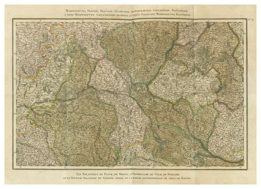 (N:34193) POLONIA ABTHEILLUNG DER POHLNISCHE LAND etc... - FOGLIO 9 (B0020156) Carte e stampe antiche: riproduzione a colori su carta (formato A1)