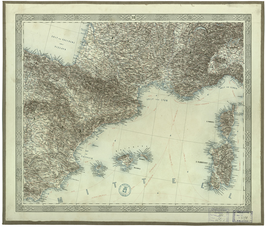 (N:34231) GENERAL KARTE VON EUROPA - FOGLIO XVII (B0020194) Carte e stampe antiche: riproduzione a colori su carta (formato A1)