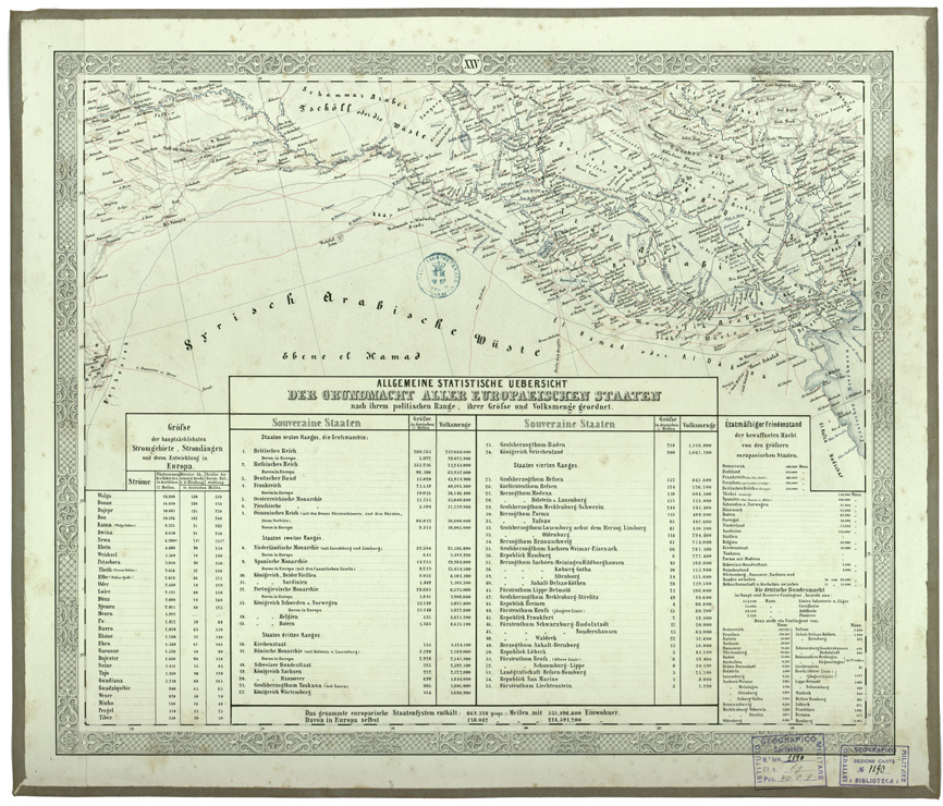 (N:34239) GENERAL KARTE VON EUROPA - FOGLIO XXV (B0020202) Carte e stampe antiche: riproduzione a colori su carta (formato A1)