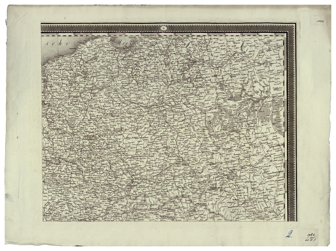 (N:34396) NEUESTE GENERAL UND POST-KARTE VON GANZ DEUTSCHLAND UND ITALIEN MIT INBEGRIFF ALLER ETC... - FOGLIO 2 (B0020294) Carte e stampe antiche: riproduzione a colori su carta (formato A1)