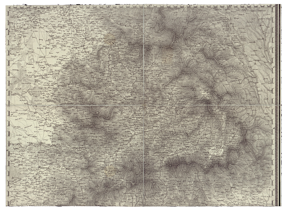 (N:34455) OESTERREICHISCHE KAISERTHUM MIT BETRACHTLICHEN ETC... - FOGLIO VIII HERRMANNSTADT (B0020332) Carte e stampe antiche: riproduzione a colori su carta (formato A1)