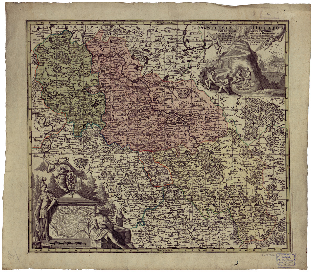 (N:34610) SILESIAE DUCATUS ETC... (B0020440) Carte e stampe antiche: riproduzione a colori su carta (formato A1)