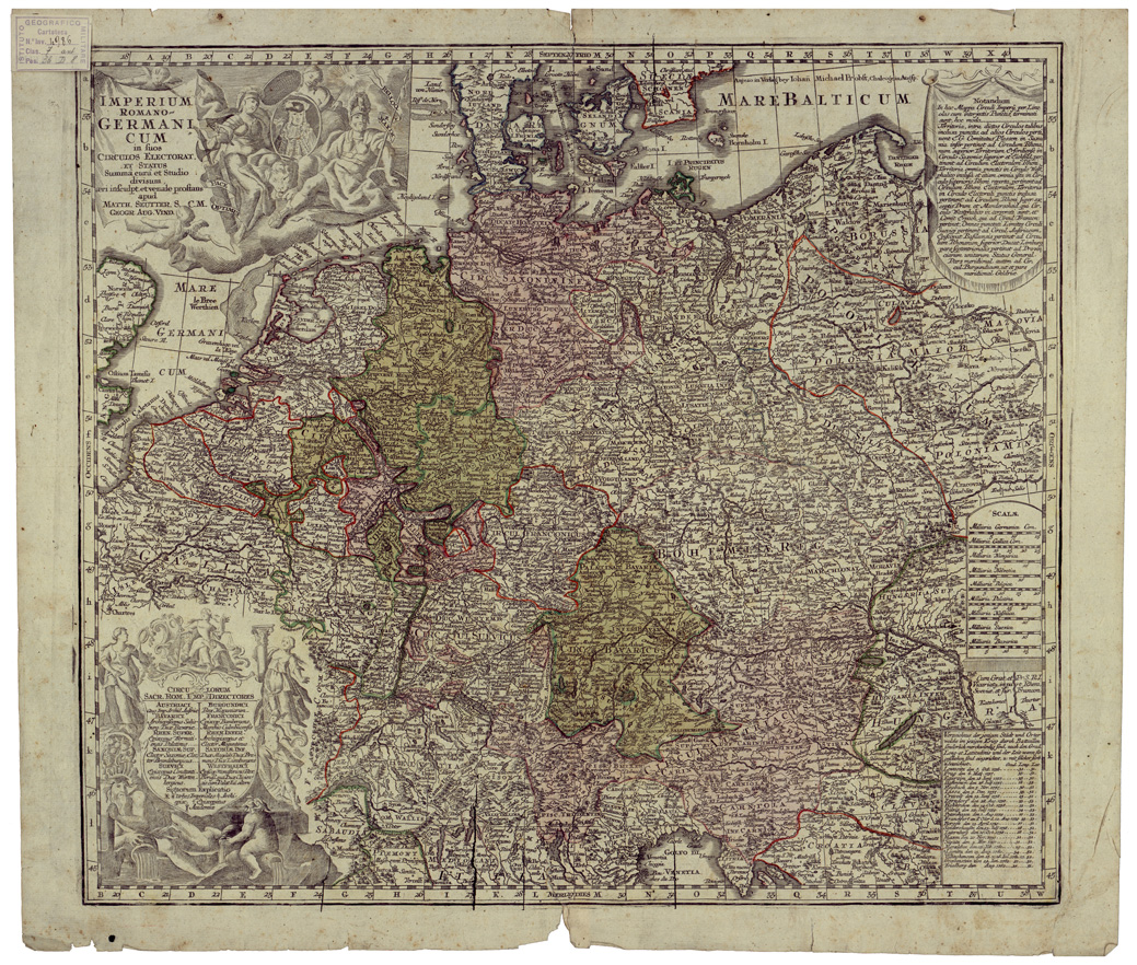 (N:34638) IMPERIUM ROMANO-GERMANICUM (B0020470) Carte e stampe antiche: riproduzione a colori su carta (formato A1)