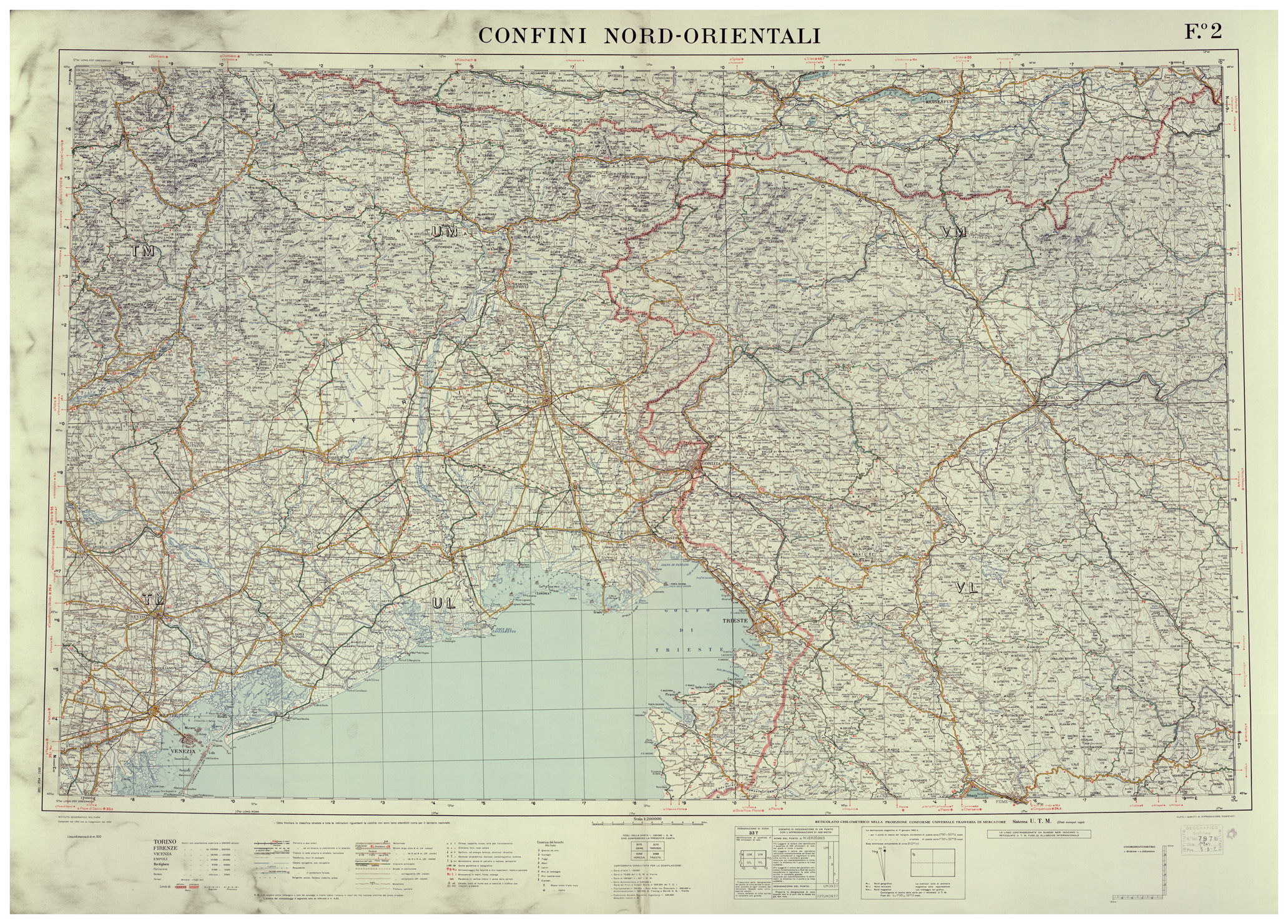 (N:34678) CONFINI NORD-ORIENTALI - FOGLIO 2 (B0020510) Carte e stampe antiche: riproduzione a colori su carta (formato A1)