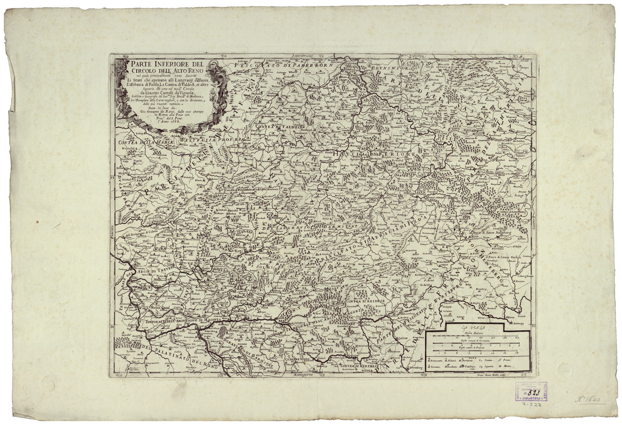 (N:34681) PARTE INFERIORE DEL CIRCOLO DELL'ALTO RENO ETC... (B0020514) Carte e stampe antiche: riproduzione a colori su carta (formato A1)