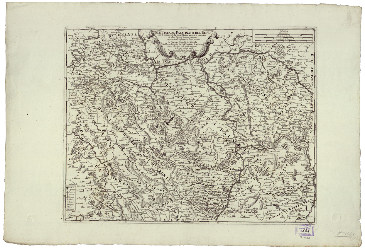 (N:34682) ELETTORATO E PALATINATO DEL RENO ETC... (B0020515) Carte e stampe antiche: riproduzione a colori su carta (formato A1)