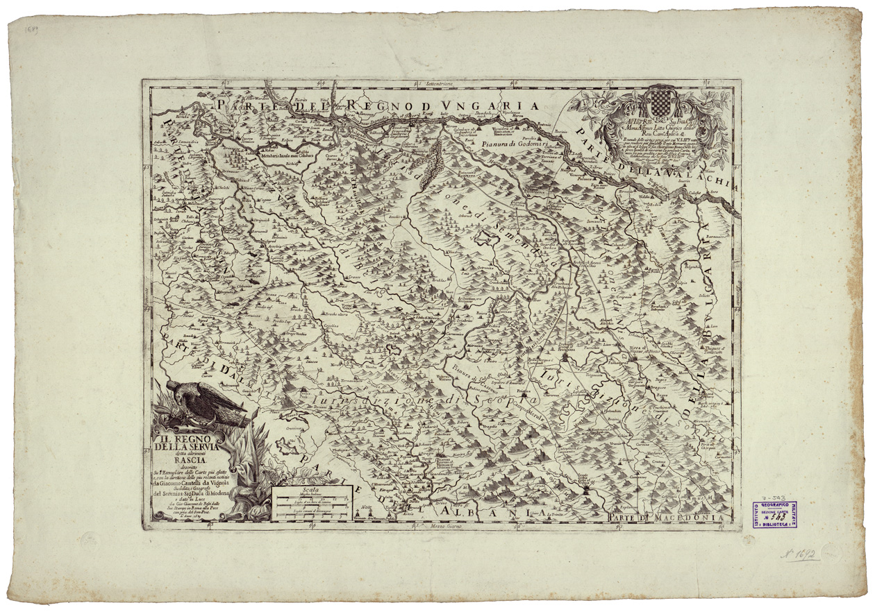 (N:34709) IL REGNO DELLA SERVIA DETTA ALTRIMENTI RASCIA ETC... (B0020542) Carte e stampe antiche: riproduzione a colori su carta (formato A1)