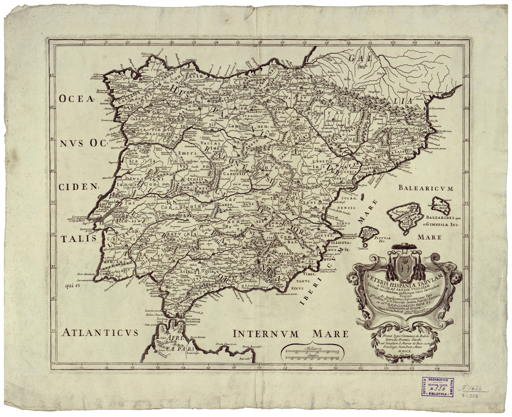 (N:34714) VETERIS HISPANIA TABULAM (B0020547) Carte e stampe antiche: riproduzione a colori su carta (formato A1)