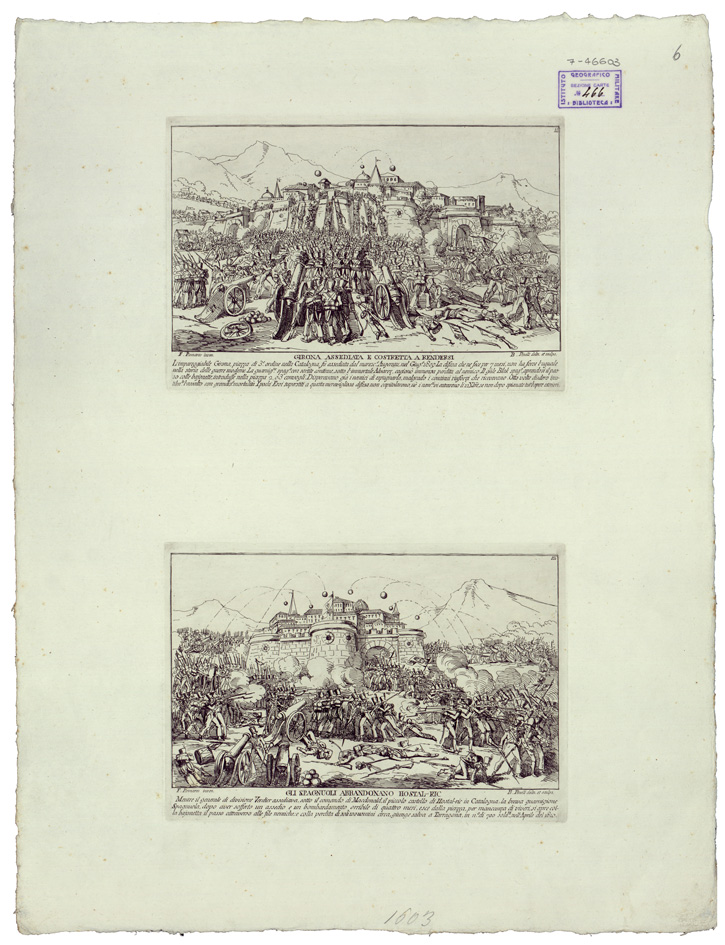 (N:34789) VEDUTE - LI REGNI DI SPAGNA E PORTOGALLO - FOGLIO 6 (B0020622) Carte e stampe antiche: riproduzione a colori su carta (formato A1)
