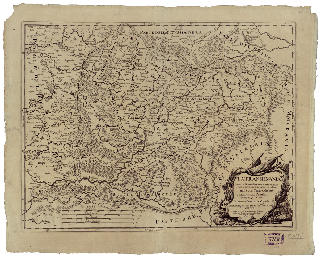 (N:34827) LA TRANSILVANIA DIVISA SU L'ESEMPLARE DELLE CARTE MIGLIORI E CON LA DIREZIONE DELLE PIU' RECENTI NOTIZIE ETC... (B0020660) Carte e stampe antiche: riproduzione a colori su carta (formato A1)