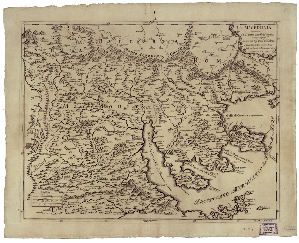 (N:34832) LA MACEDONIA
 (B0020665) Carte e stampe antiche: riproduzione a colori su carta (formato A1)