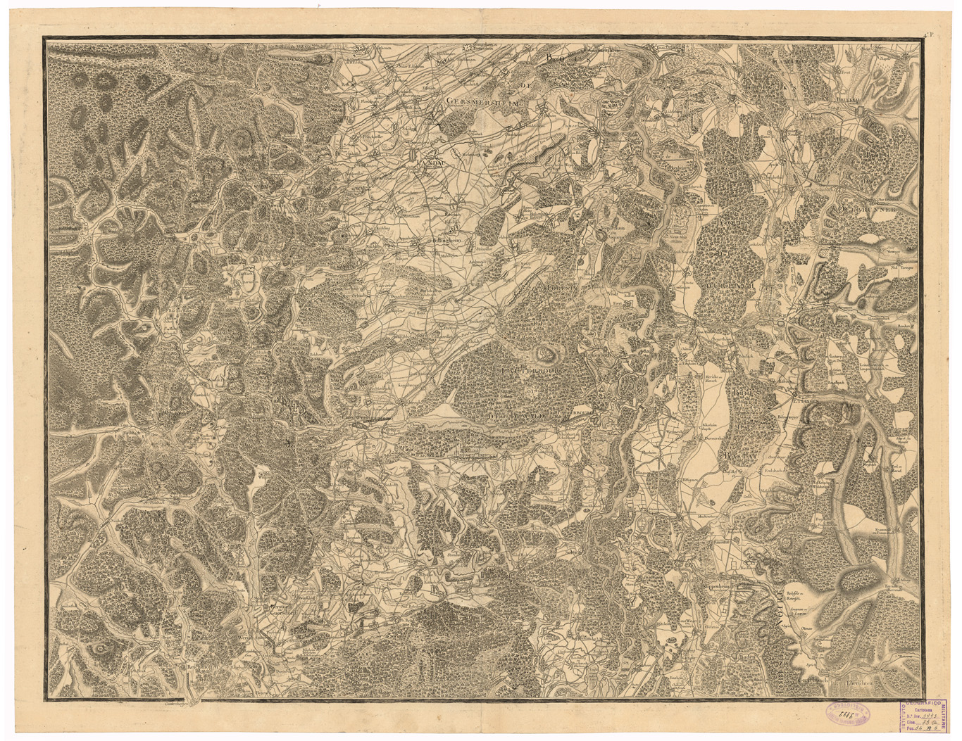 (N:35032) CARTE TOPOGRAPHIQUE DU COURS DU RHIN DEPUIS BASLE JUSQUA MAYENCE (CON LE POSIZIONI DELLE ARMATE FRANCESI E TEDESCHE NELLA CAMPAGNA 1674-1675) - FOGLIO 4 (B0020728) Carte e stampe antiche: riproduzione a colori su carta (formato A1)