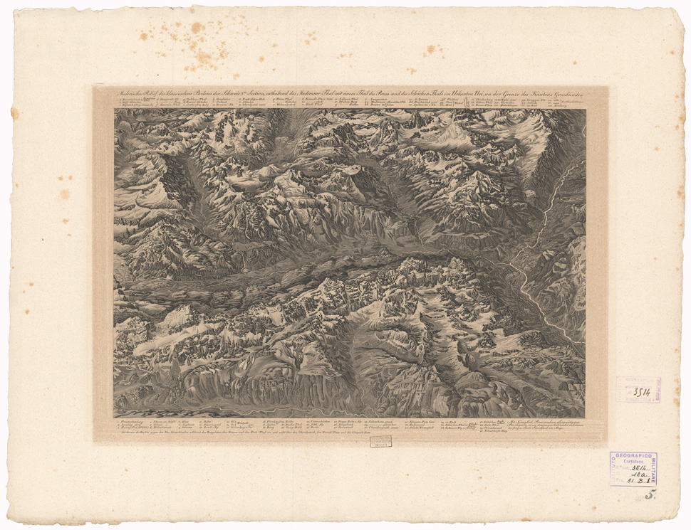 (N:35163) RELIEF PITTORESQUE DU SOL CLASSIQUE DE LA SUISSE ETC... - FOGLIO 5 (B0020896) Carte e stampe antiche: riproduzione a colori su carta (formato A1)