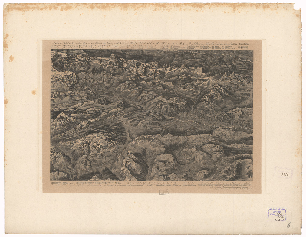 (N:35164) RELIEF PITTORESQUE DU SOL CLASSIQUE DE LA SUISSE ETC... - FOGLIO 6 (B0020897) Carte e stampe antiche: riproduzione a colori su carta (formato A1)