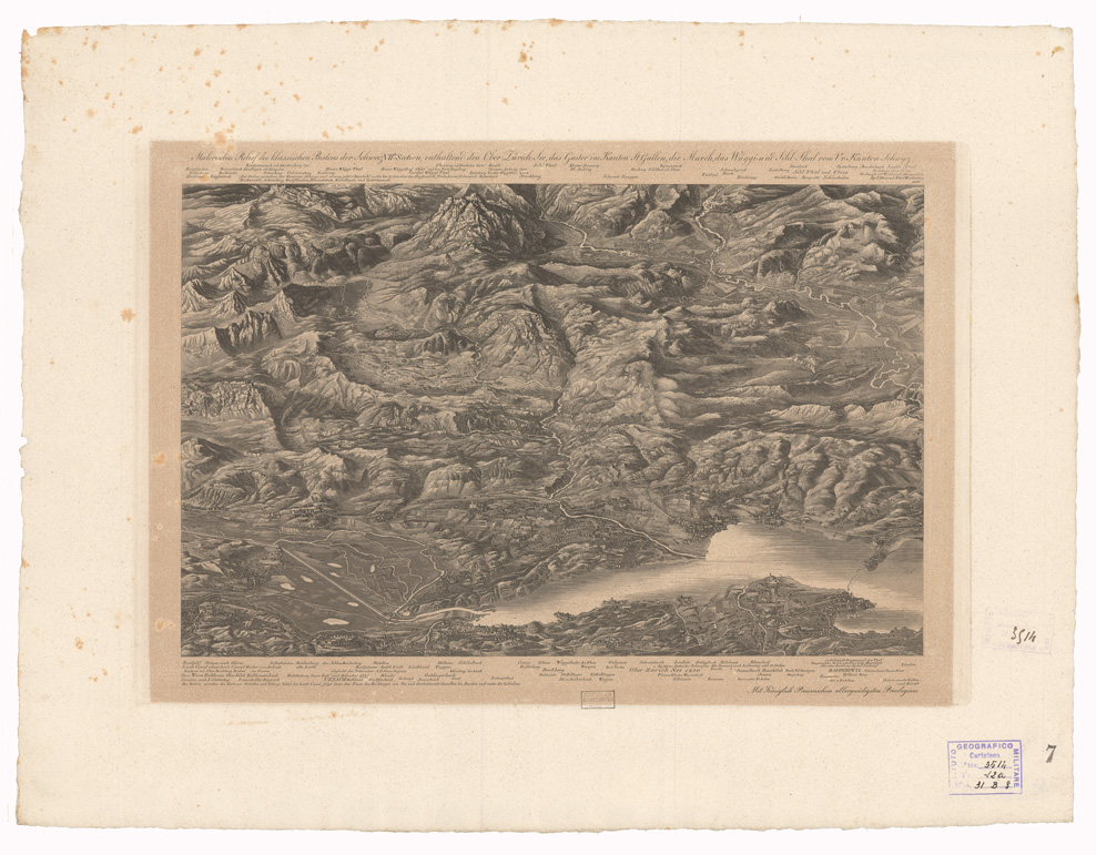 (N:35165) RELIEF PITTORESQUE DU SOL CLASSIQUE DE LA SUISSE ETC... - FOGLIO 7 (B0020898) Carte e stampe antiche: riproduzione a colori su carta (formato A1)
