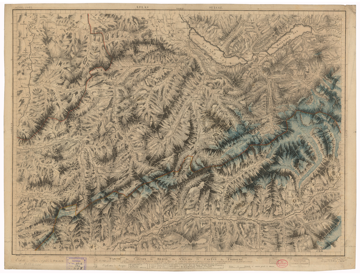 (N:35196) ASSEMBLAGE DE ATLAS SUISSE - PARTIE DU CANTON DE BERNE DU VALLAIS ET CANTON DE FRIBOURG - FOGLIO 10 (B0020928) Carte e stampe antiche: riproduzione a colori su carta (formato A1)