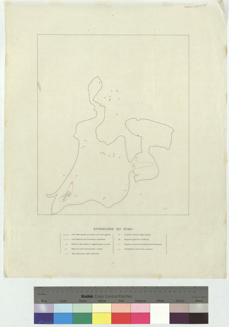 (N:5043) CARTA GEOLOGICA DEI DINTORNI DI FIRENZE (B0020939, B0020940, B0020941) Carte e stampe antiche: riproduzione a colori su carta (formato A1)