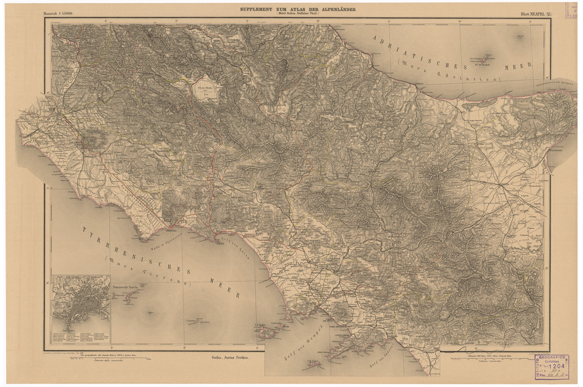 (N:35580) ATLAS DER ALPENLANDER - CARTE DES PAYS DES ALPES  - FOGLIO 11 (B0020967) Carte e stampe antiche: riproduzione a colori su carta (formato A1)