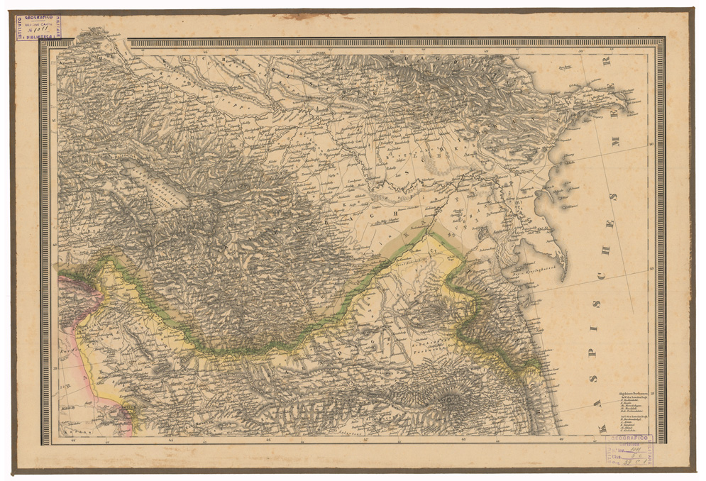 (N:35649) KARTE VON ARMENIEN, KURDISTAN UND AZERBEIDSCHAN - FOGLIO 2 (B0021073) Carte e stampe antiche: riproduzione a colori su carta (formato A1)
