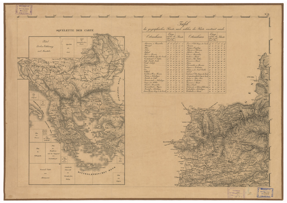 (N:35689) CARTE DER EUROPAEISCHEN TURKEY NEBST EINEM THEILE VON KLEINASIEN - FOGLIO N. 2 QUADRO D'UNIONE (B0021077) Carte e stampe antiche: riproduzione a colori su carta (formato A1)