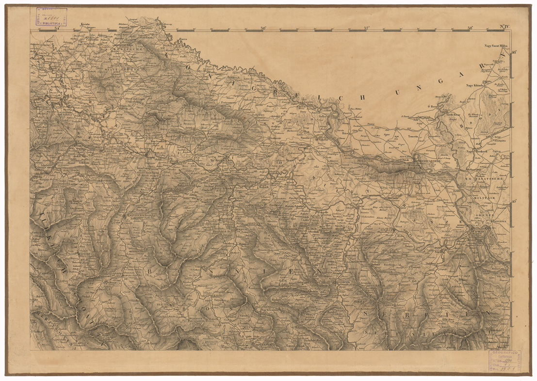 (N:35691) CARTE DER EUROPAEISCHEN TURKEY NEBST EINEM THEILE VON KLEINASIEN - FOGLIO N. 4 (B0021079) Carte e stampe antiche: riproduzione a colori su carta (formato A1)
