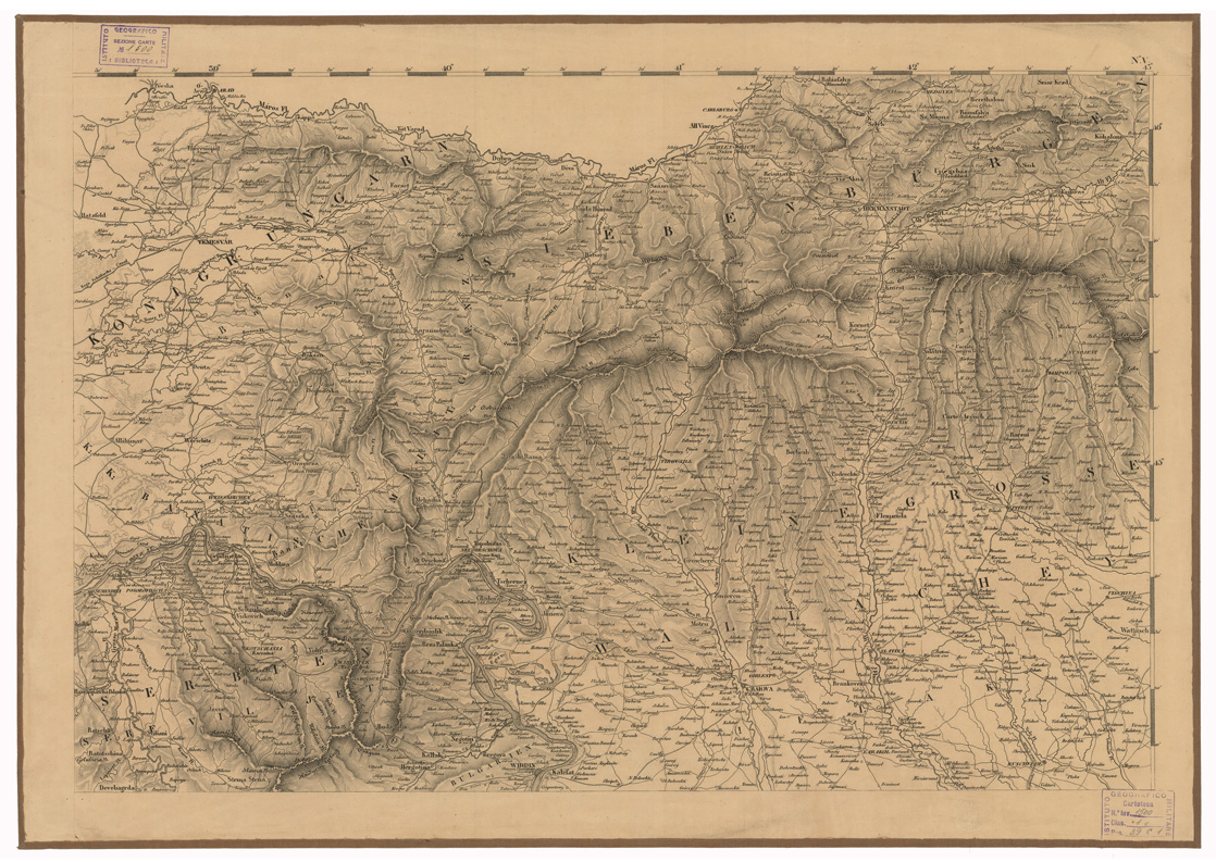 (N:35693) CARTE DER EUROPAEISCHEN TURKEY NEBST EINEM THEILE VON KLEINASIEN - FOGLIO N. 5 (B0021081) Carte e stampe antiche: riproduzione a colori su carta (formato A1)