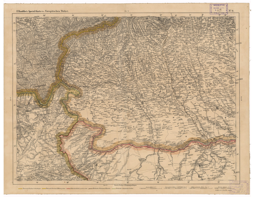 (N:35724) SPECIAL KARTE EUROPAISCHEN TURKEI - FOGLIO 9 (B0021112) Carte e stampe antiche: riproduzione a colori su carta (formato A1)