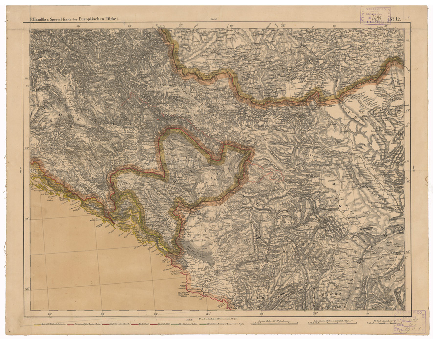 (N:35727) SPECIAL KARTE EUROPAISCHEN TURKEI - FOGLIO 12 (B0021115) Carte e stampe antiche: riproduzione a colori su carta (formato A1)