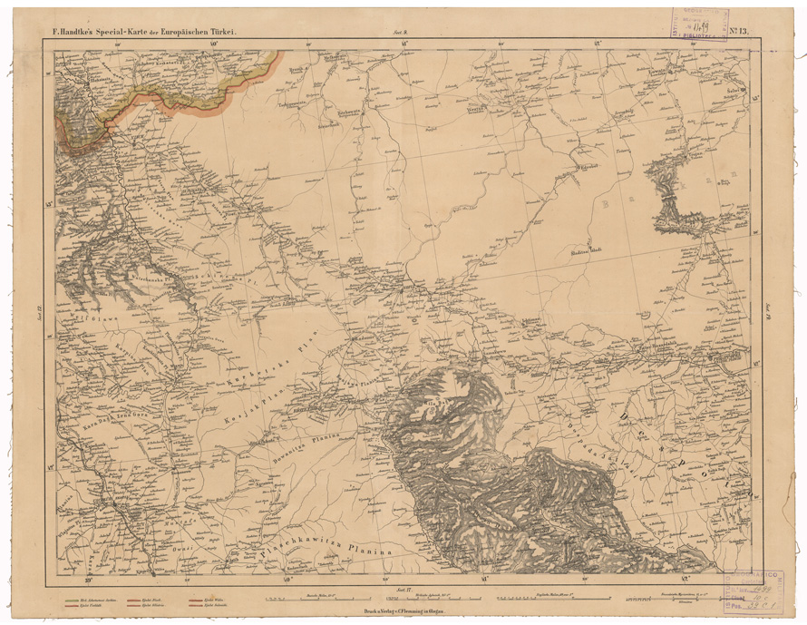 (N:35728) SPECIAL KARTE EUROPAISCHEN TURKEI - FOGLIO 13 (B0021116) Carte e stampe antiche: riproduzione a colori su carta (formato A1)