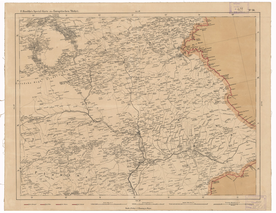 (N:35729) SPECIAL KARTE EUROPAISCHEN TURKEI - FOGLIO 14 (B0021117) Carte e stampe antiche: riproduzione a colori su carta (formato A1)