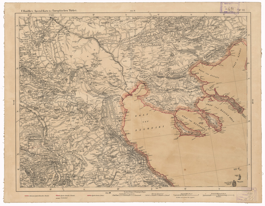 (N:35732) SPECIAL KARTE EUROPAISCHEN TURKEI - FOGLIO 17 (B0021120) Carte e stampe antiche: riproduzione a colori su carta (formato A1)