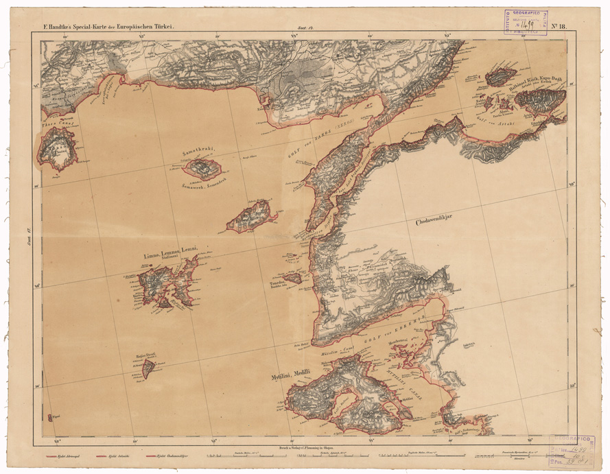 (N:35733) SPECIAL KARTE EUROPAISCHEN TURKEI - FOGLIO 18 (B0021121) Carte e stampe antiche: riproduzione a colori su carta (formato A1)