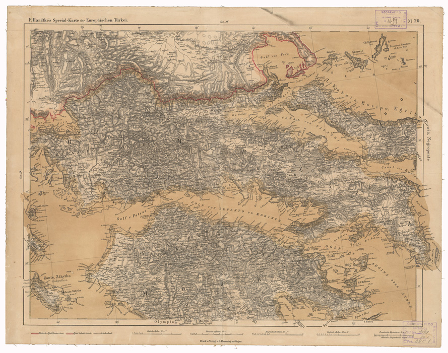 (N:35735) SPECIAL KARTE EUROPAISCHEN TURKEI - FOGLIO 20 (B0021123) Carte e stampe antiche: riproduzione a colori su carta (formato A1)