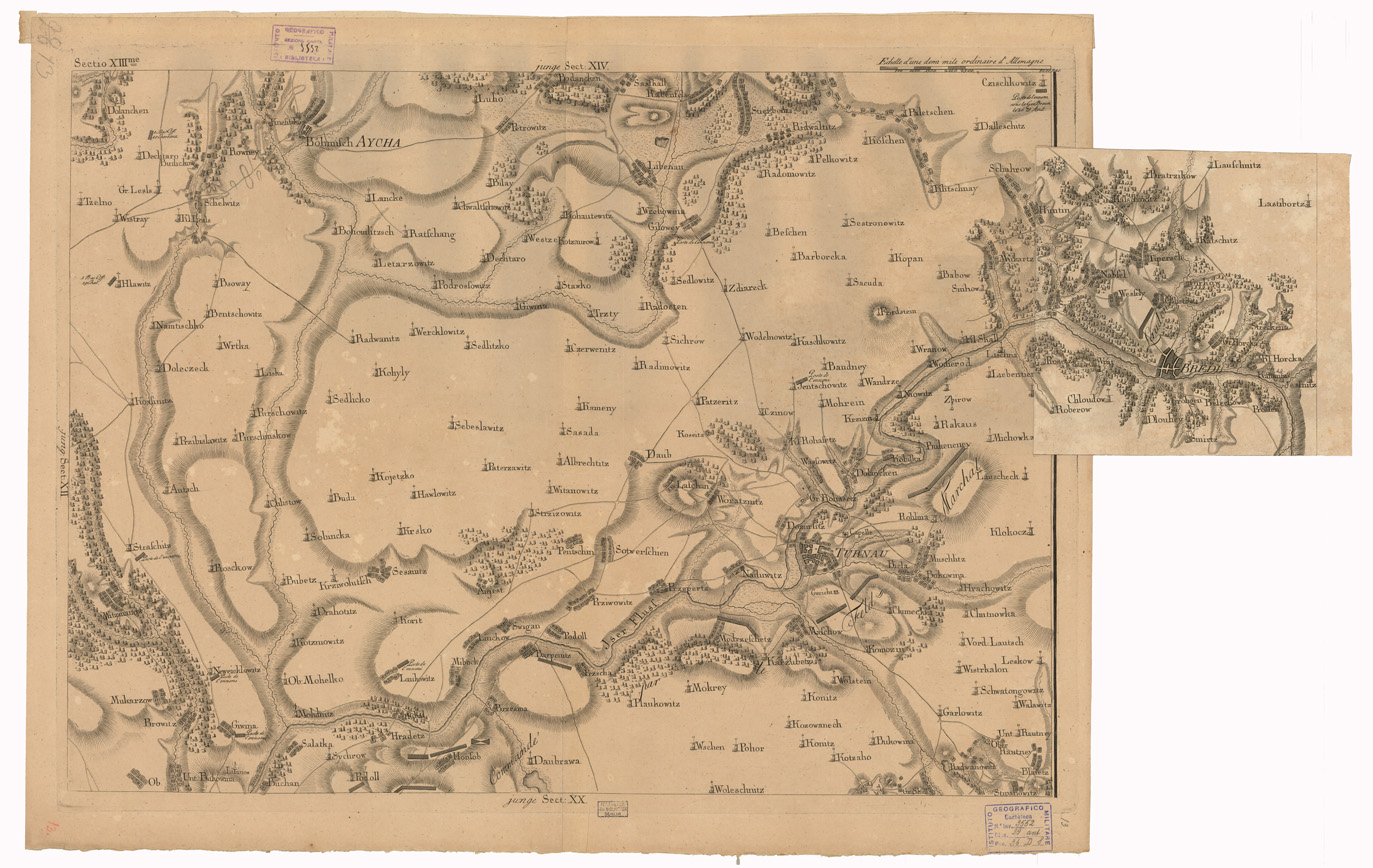 (N:35752) CARTE CHOROGRAPHIQUE ET MILITAIRE DE LA PARTIE DE LA SAXE DE LA BOHEME ECC... - FOGLIO 13 (B0021140) Carte e stampe antiche: riproduzione a colori su carta (formato A1)
