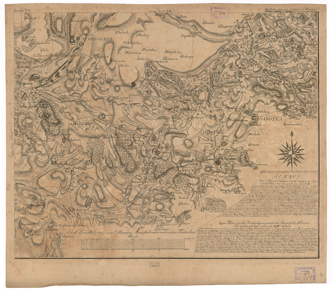 (N:35759) CARTE CHOROGRAPHIQUE ET MILITAIRE DE LA PARTIE DE LA SAXE DE LA BOHEME ECC... - FOGLIO 20 (B0021147) Carte e stampe antiche: riproduzione a colori su carta (formato A1)