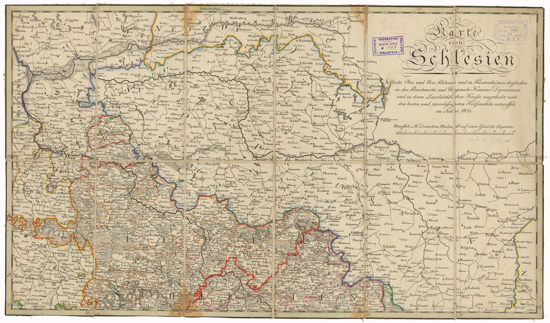 (N:35843) KARTE VON SCHLESIEN ECC... - FOGLIO 1 (B0021157) Carte e stampe antiche: riproduzione a colori su carta (formato A1)